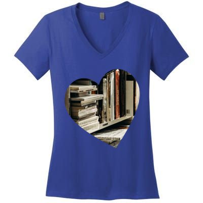 Heart Book Keeper Love Reading Librarian Nerd Geek Bookworm Meaningful Gift Women's V-Neck T-Shirt