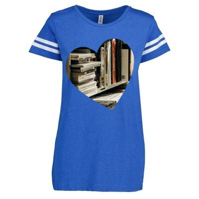 Heart Book Keeper Love Reading Librarian Nerd Geek Bookworm Meaningful Gift Enza Ladies Jersey Football T-Shirt