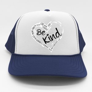 Heart Be Kind Anti Bullying Unity Day Orange Words Trucker Hat