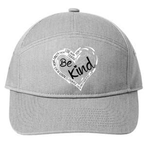 Heart Be Kind Anti Bullying Unity Day Orange Words 7-Panel Snapback Hat