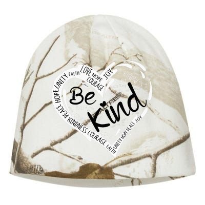 Heart Be Kind Anti Bullying Unity Day Orange Words Kati - Camo Knit Beanie