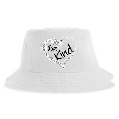 Heart Be Kind Anti Bullying Unity Day Orange Words Sustainable Bucket Hat