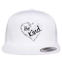 Heart Be Kind Anti Bullying Unity Day Orange Words Flat Bill Trucker Hat