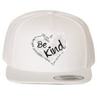 Heart Be Kind Anti Bullying Unity Day Orange Words Wool Snapback Cap