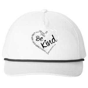 Heart Be Kind Anti Bullying Unity Day Orange Words Snapback Five-Panel Rope Hat