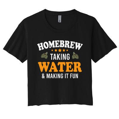 Home Brewing Kit for Craft Beer Start Homebrewing Women's Crop Top Tee