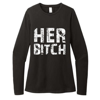 HER BITCH Kinky Couples Outfit FemDom Master Slave Womens CVC Long Sleeve Shirt