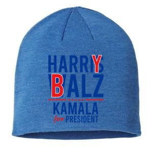 Harry Balz Kamala Harris Walz Democrat Political Funny Gift Sustainable Beanie