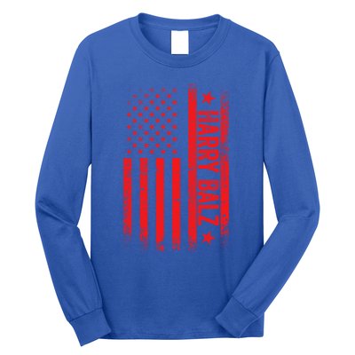 Harry Balz Kamala Harris Walz Usa Flag Political Meaningful Gift Long Sleeve Shirt