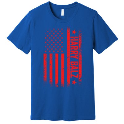 Harry Balz Kamala Harris Walz Usa Flag Political Meaningful Gift Premium T-Shirt