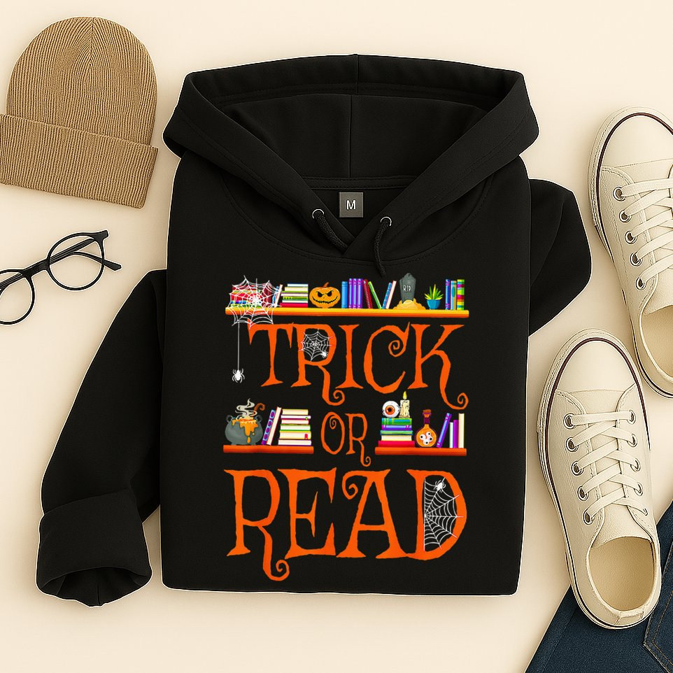 Halloween Book Lovers Librarian Trick Or Read Library Event Hoodie