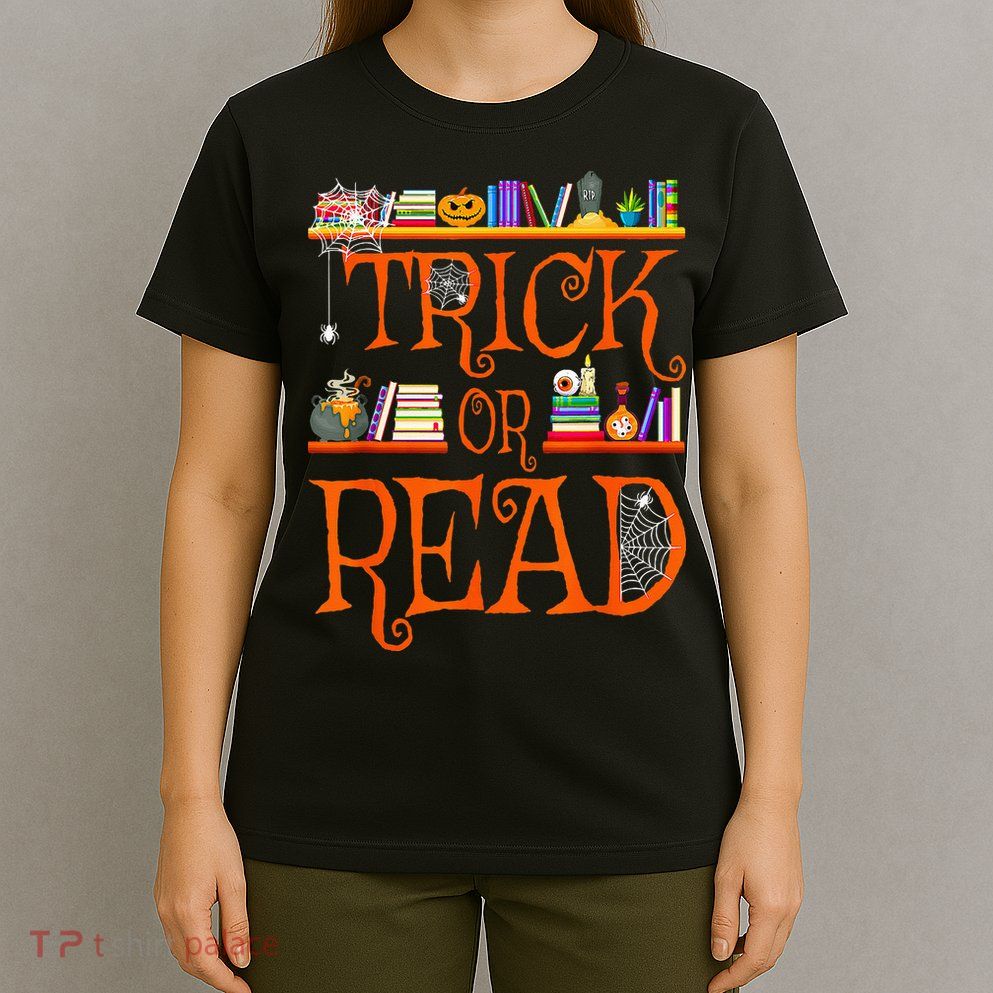 Halloween Book Lovers Librarian Trick Or Read Library Event T-Shirt