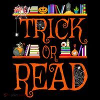 Halloween Book Lovers Librarian Trick Or Read Library Event Tall T-Shirt