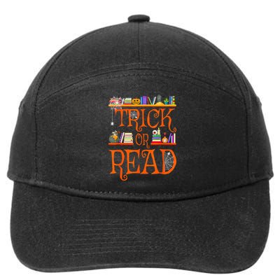 Halloween Book Lovers Librarian Trick Or Read Library Event 7-Panel Snapback Hat