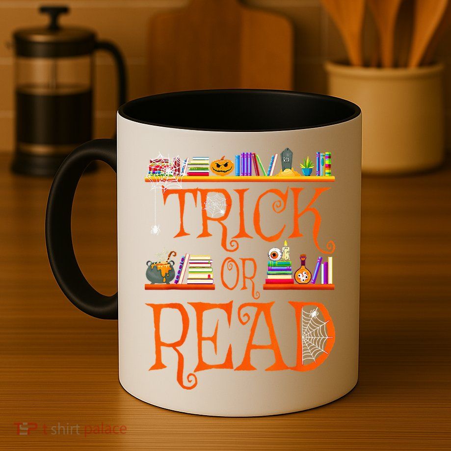 Halloween Book Lovers Librarian Trick Or Read Library Event Mug