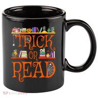 Halloween Book Lovers Librarian Trick Or Read Library Event 11oz C Handle Ceramic Mug