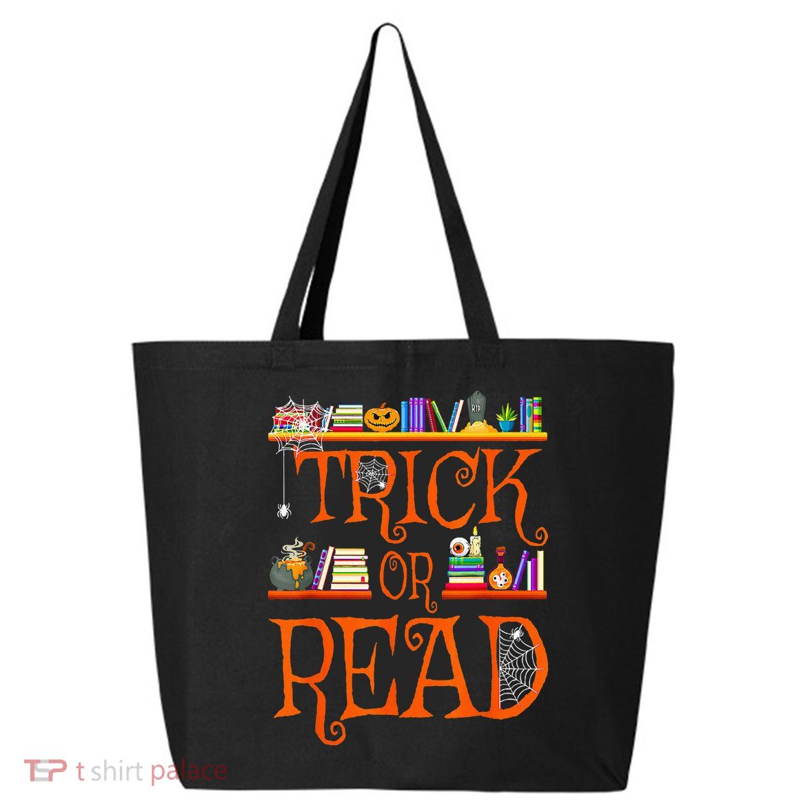Halloween Book Lovers Librarian Trick Or Read Library Event 25L Jumbo Tote