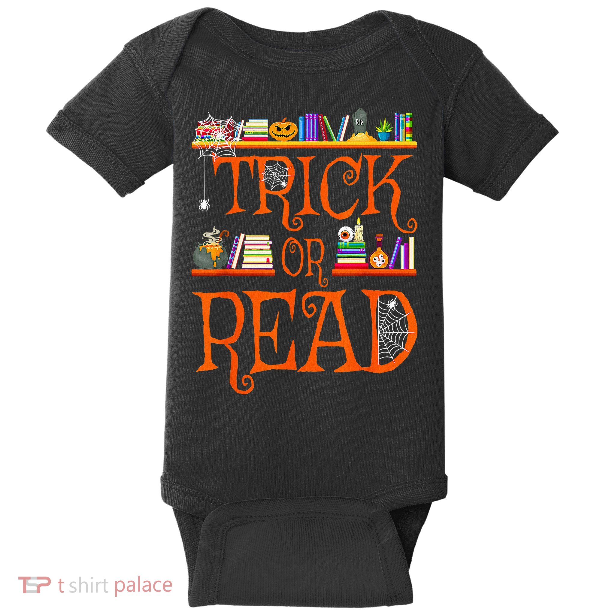 Halloween Book Lovers Librarian Trick Or Read Library Event Baby Bodysuit