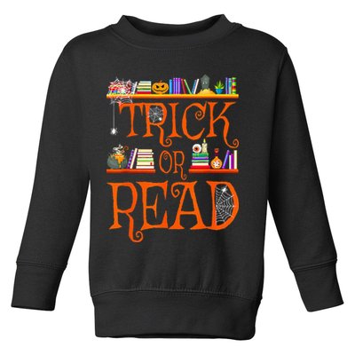 Halloween Book Lovers Librarian Trick Or Read Library Event Toddler Sweatshirt