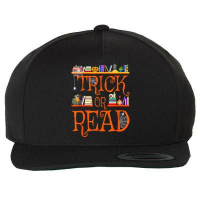 Halloween Book Lovers Librarian Trick Or Read Library Event Wool Snapback Cap