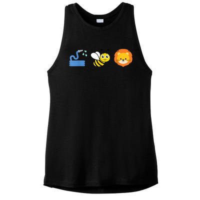 Hose Bee Lion Meme Ladies PosiCharge Tri-Blend Wicking Tank