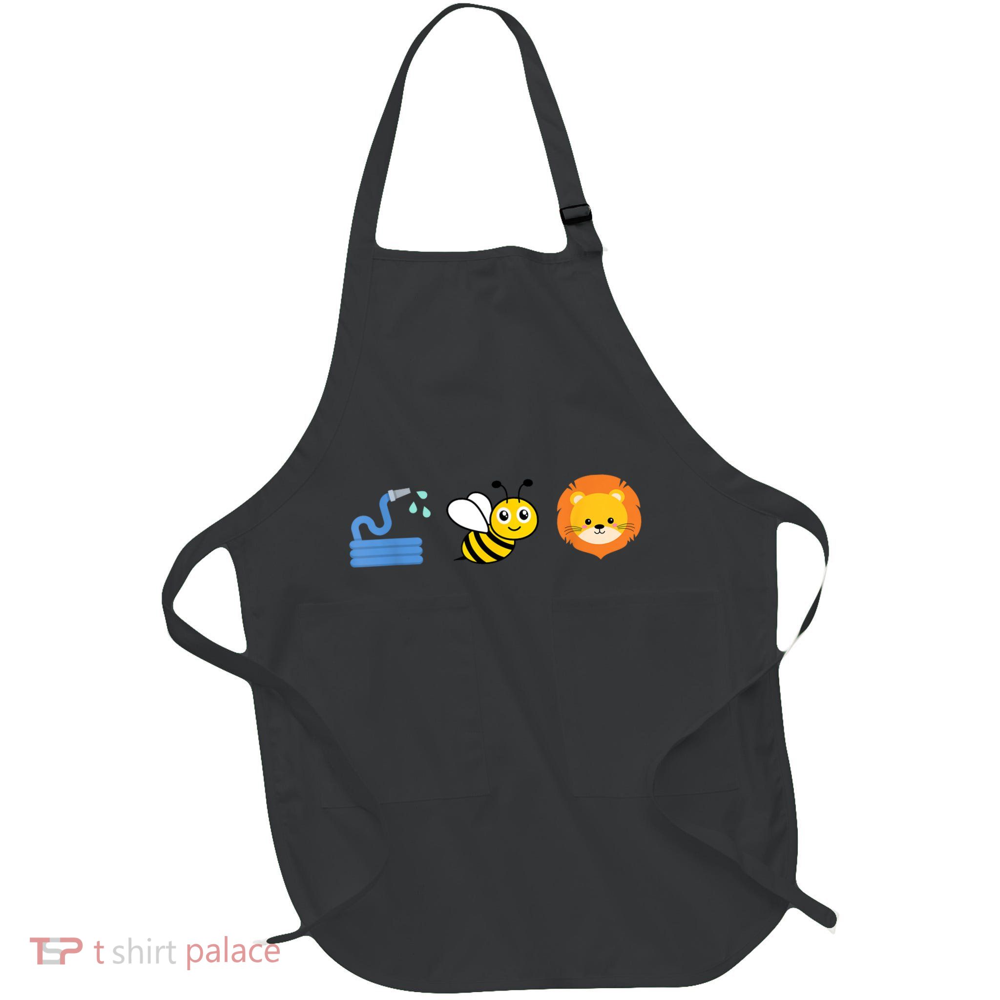 Hose Bee Lion Meme Full-Length Apron With Pockets