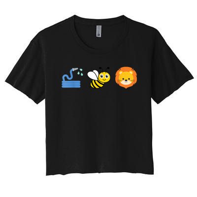 Hose Bee Lion Meme Women's Crop Top Tee