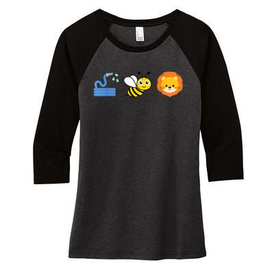 Hose Bee Lion Meme Women's Tri-Blend 3/4-Sleeve Raglan Shirt