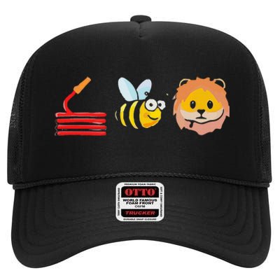 Hose Bee Lion I Am A Firefighter High Crown Mesh Back Trucker Hat