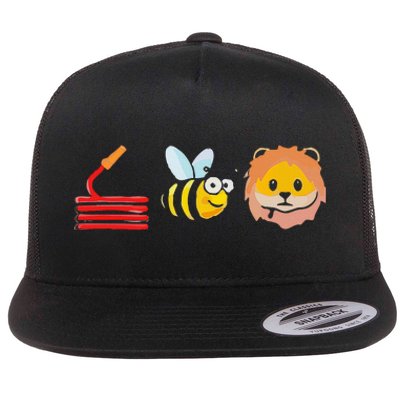 Hose Bee Lion I Am A Firefighter Flat Bill Trucker Hat