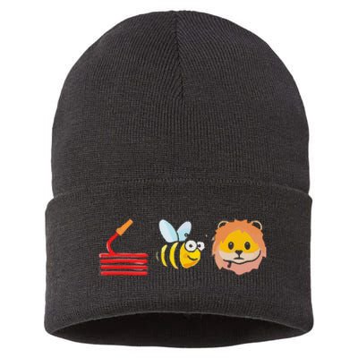 Hose Bee Lion I Am A Firefighter Sustainable Knit Beanie