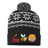 Hose Bee Lion I Am A Firefighter USA-Made Snowflake Beanie