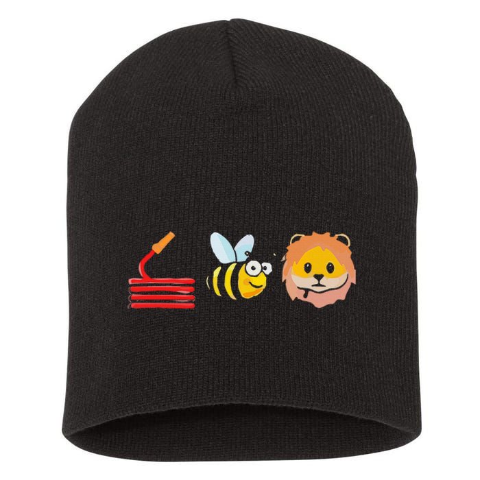 Hose Bee Lion I Am A Firefighter Short Acrylic Beanie