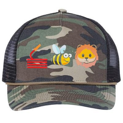 Hose Bee Lion I Am A Firefighter Retro Rope Trucker Hat Cap