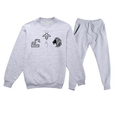 Hose Bee Lion Premium Crewneck Sweatsuit Set