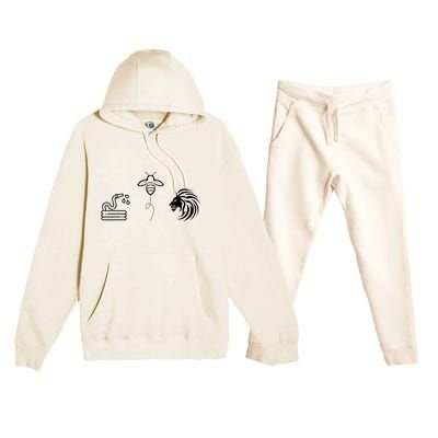 Hose Bee Lion Premium Hooded Sweatsuit Set