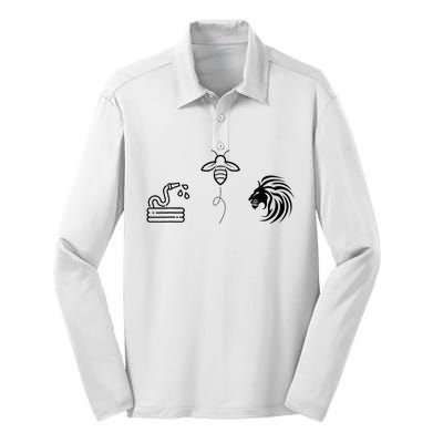 Hose Bee Lion Silk Touch Performance Long Sleeve Polo