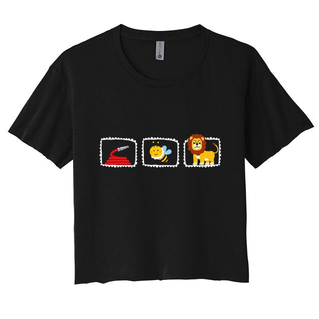 Hose Bee Lion Funny Hoes Be Lying Pun Intended Crop Top