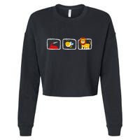 Hose Bee Lion Funny Hoes Be Lying Pun Intended Cropped Pullover Crew