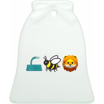 Hose Bee Lion Icons Funny Hoes Be Lying Funny Meme Ceramic Bell Ornament