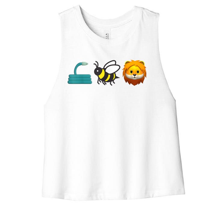 Hose Bee Lion Icons Funny Hoes Be Lying Funny Meme Women's Racerback Cropped Tank