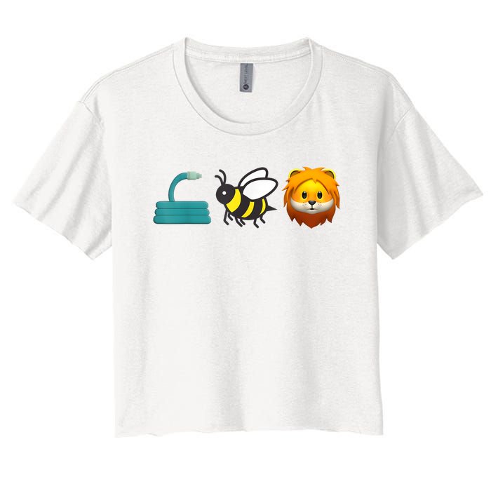 Hose Bee Lion Icons Funny Hoes Be Lying Funny Meme Women's Crop Top Tee