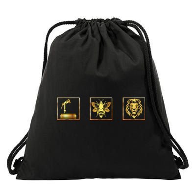 Hose Bee Lion Funny Hoes Be Lying Intended Drawstring Bag