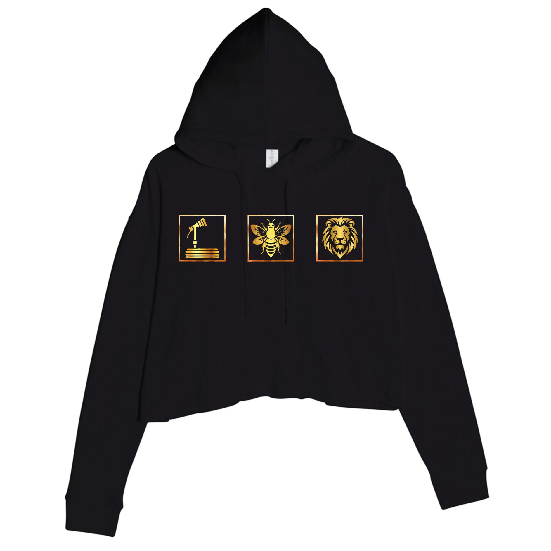 Hose Bee Lion Funny Hoes Be Lying Intended Crop Fleece Hoodie