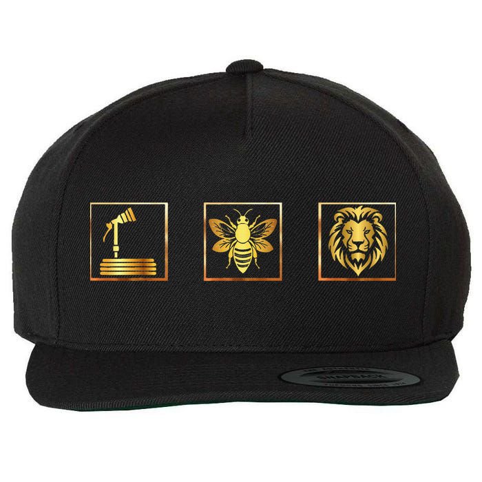 Hose Bee Lion Funny Hoes Be Lying Intended Wool Snapback Cap