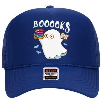 Halloween Books Librarian English Teacher Reader Reading Cute High Crown Mesh Back Trucker Hat