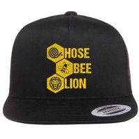 Hose Bee Lion Icons Funny Hoes Be Lying Pun Intended Flat Bill Trucker Hat