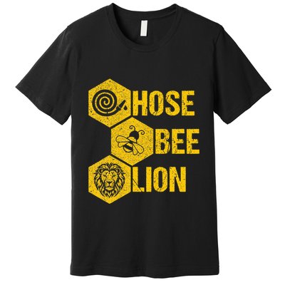 Hose Bee Lion Icons Funny Hoes Be Lying Pun Intended Premium T-Shirt