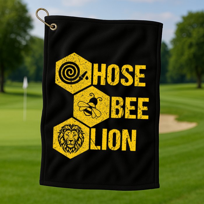 Hose Bee Lion Icons Funny Hoes Be Lying Pun Intended Golf Towel