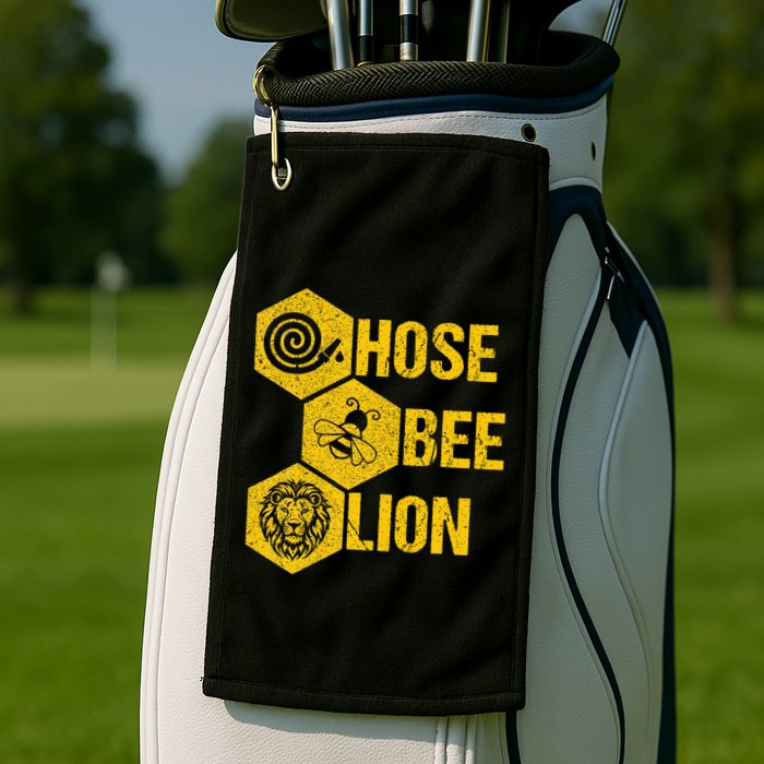 Hose Bee Lion Icons Funny Hoes Be Lying Pun Intended Golf Towel
